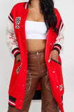 Athina Long Fit Letterman Jacket