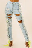 DENIM JEANS MULTI CUT