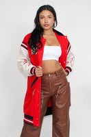 Athina Long Fit Letterman Jacket