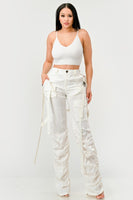 Ruched Utility Elegance Pants