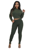 WOMEN FASHION 2PCS SWEATER PANTS SET