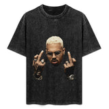 Cotton CB GRAPHIC T-shirt Vintage Wash Tee – Front Side Print (USA）