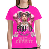 Breast Cancer Support Squad New All Over Print T-shirt for Women (Model T45)
