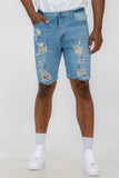 Weiv Mens Distressed Denim Shorts