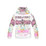 HUSTLE NOW AND FLOW LATER All Over Print Hoodie for Kid (USA Size) (Model H13)