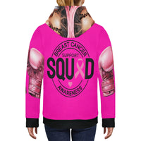 Breast Cancer Support Squad Women's Long Sleeve Fleece Hoodie (Model H55)