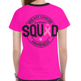 Breast Cancer Support Squad New All Over Print T-shirt for Women (Model T45)